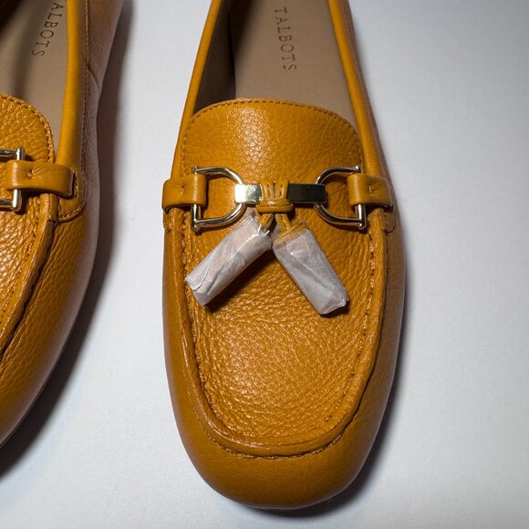 NWT Talbots size 10.5 Everson Tasseled Pebbled Leather Driving Moccasins - Picture 4 of 13